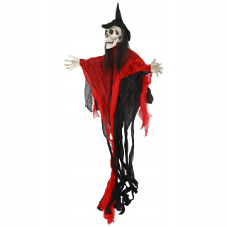 KOSTROVÁ DEKORÁCIA ČIERNY ZÁVISNÝ HALLOWEENSKÝ STRAŠIDLO